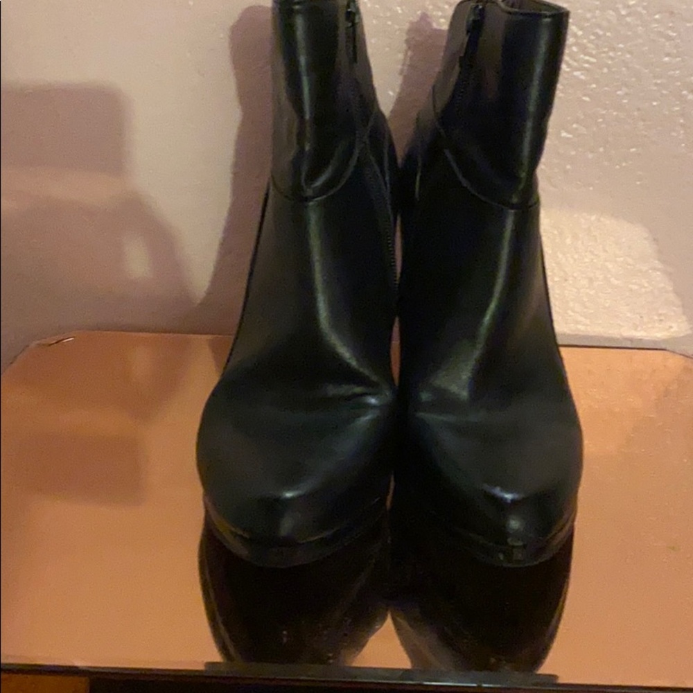 Black stiletto ankle boots